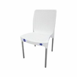 Silla India Blanca Patas Metalicas - Voss 2000