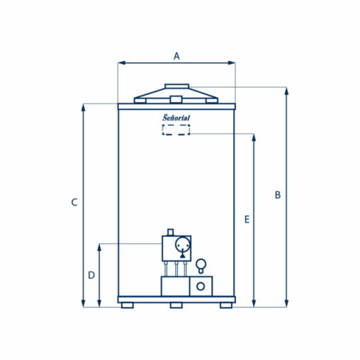 Termotanque de Alta Recuperación a Gas - Señorial